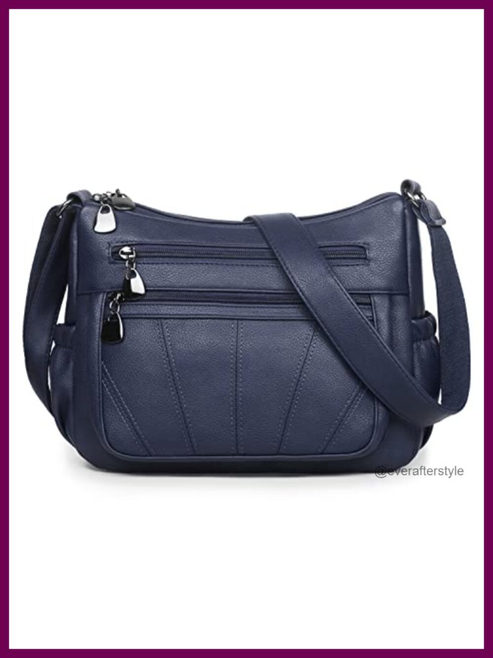 Soft PU Leather Crossbody Shoulder Bag Medium Roomy Satchel
